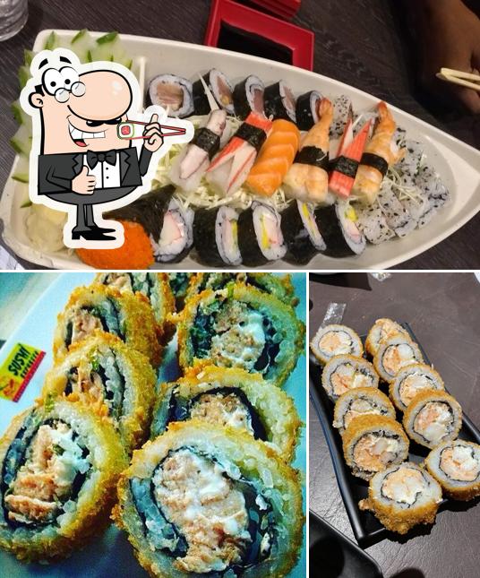 Prove diferentes opções de sushi