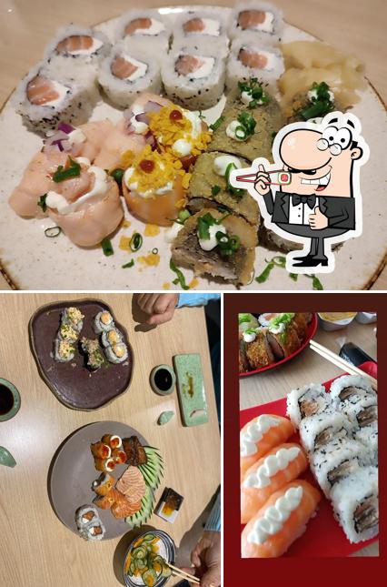 Peça diferentes opções de sushi