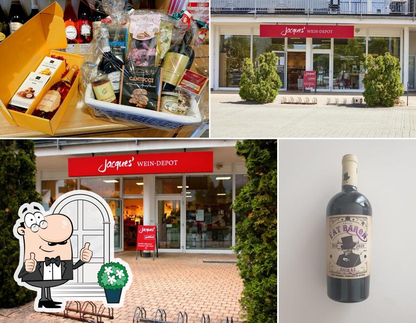 Jacques’ Wein-Depot Mörfelden-Walldorf wird durch außen und getränk unterschieden