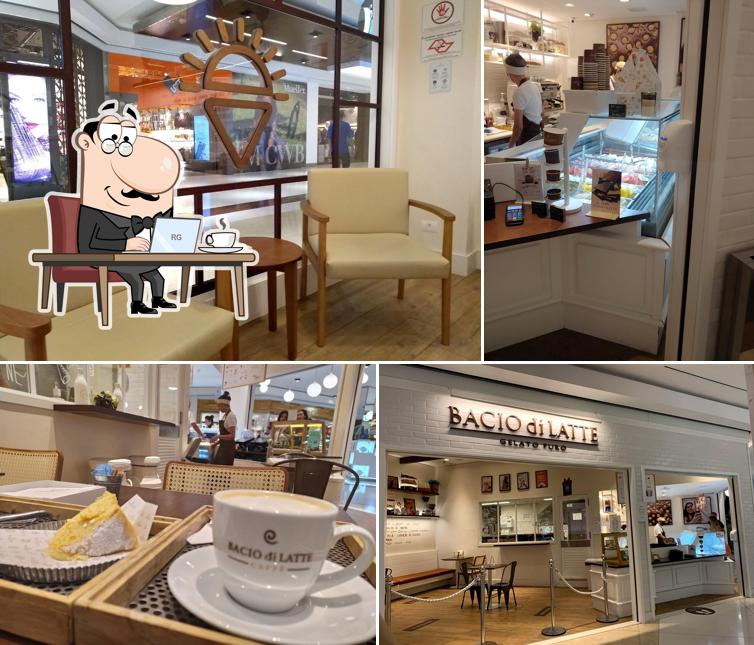 O interior do Bacio di Latte - Shopping Mueller