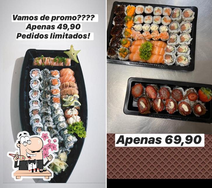 Rolos de sushi são oferecidos por Sushi By Brothers