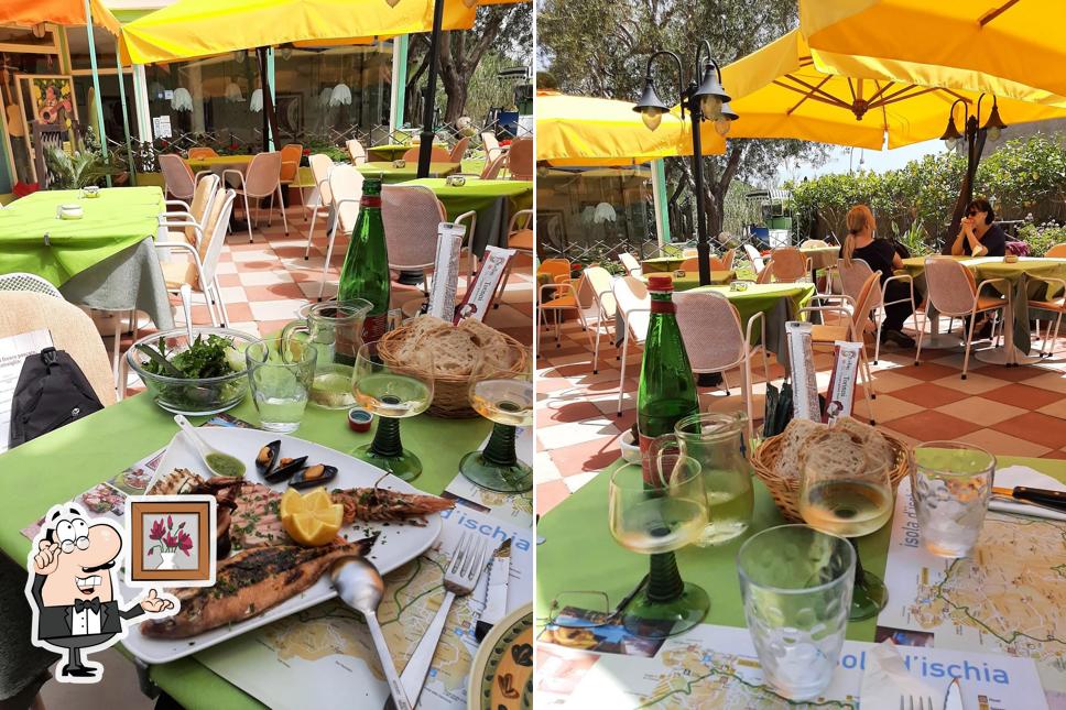 Gli interni di Restaurant @ La Rondinella baia di Sorgeto