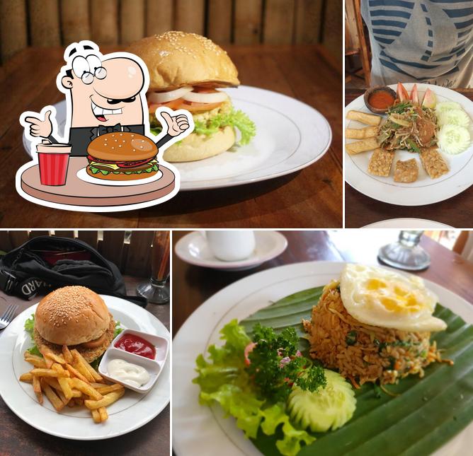 Get a burger at Run's Warung