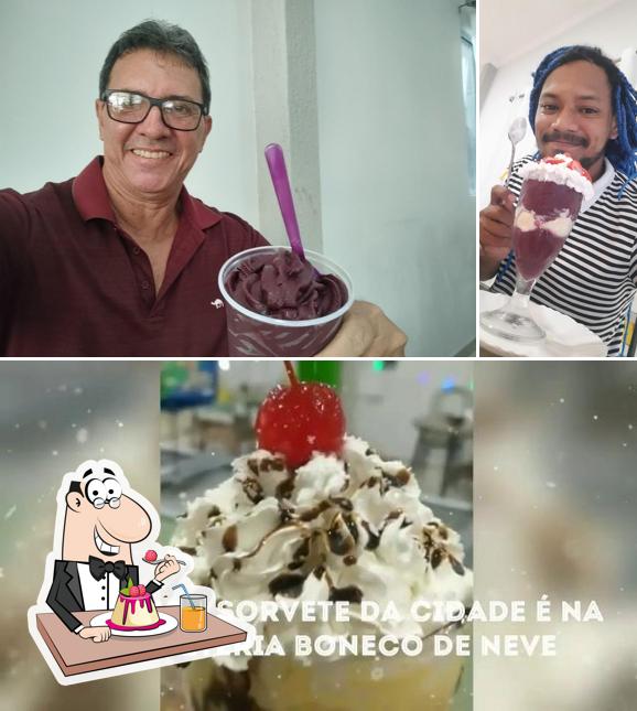 Sorveteria Boneco de neve provê uma gama de pratos doces