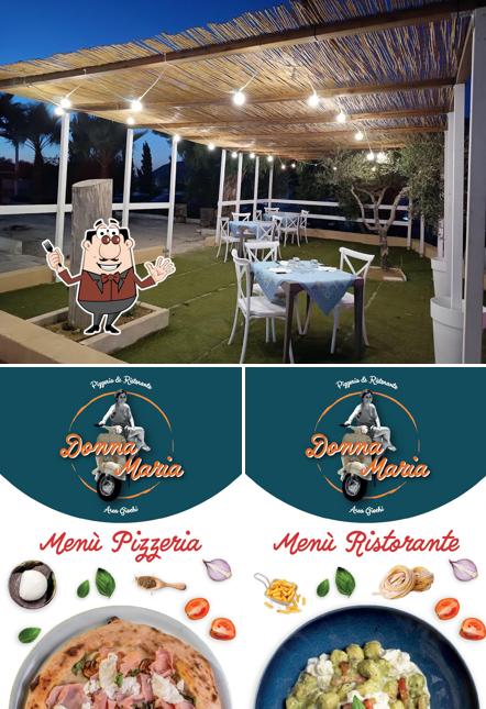 Guarda la foto che presenta la cibo e interni di DONNA MARIA Ristorante & Pizzeria con Area Giochi