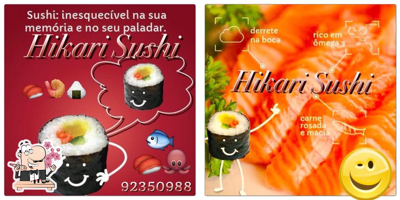 Prove diversas opções de sushi