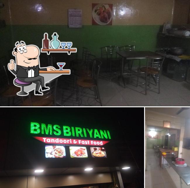 The interior of BMS Biryani Fast Food