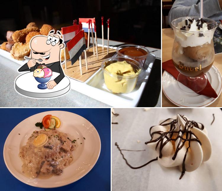 Bistro Camping Kautenbach serves a selection of desserts