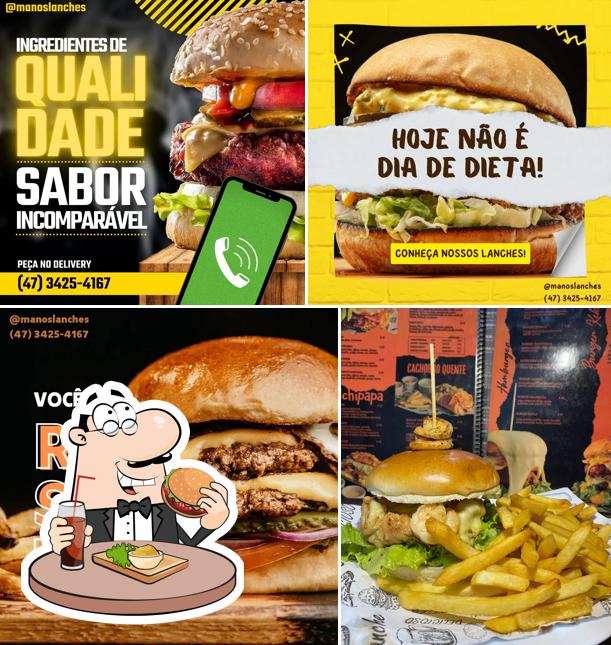 Hambúrguer em Mano's Lanches