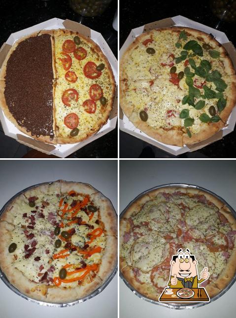 Peça diferentes variedades de pizza