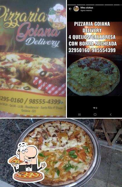 Experimente pizza no Pizzaria Goiana Delivery