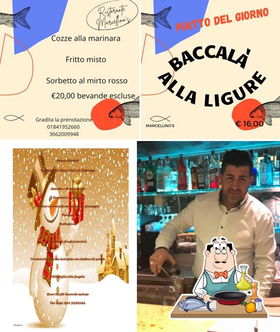 RISTORANTE MARCELLINO'S serve un menu per gli amanti del pesce