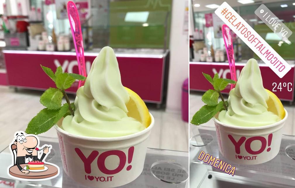 Gelateria Yogorino serve un'ampia gamma di dolci