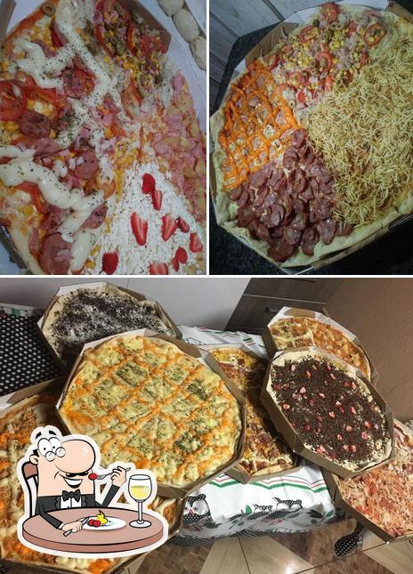 Comida em Central da Pizza