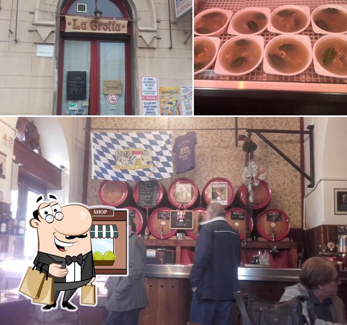 La immagine di esterno e cibo da Trattoria La Grotta