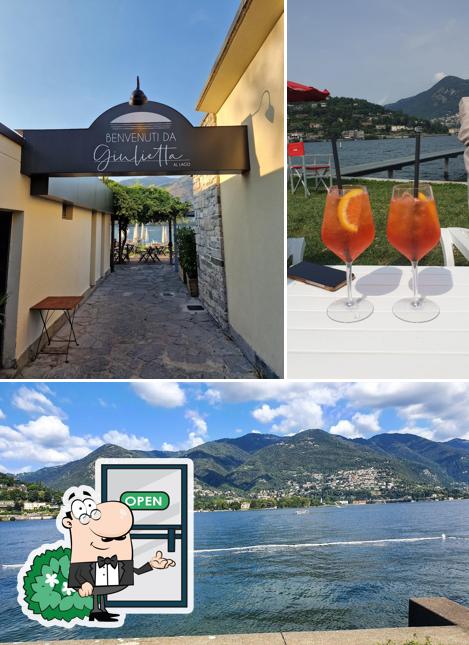 La esterno e tavolo da pranzo del ristorante