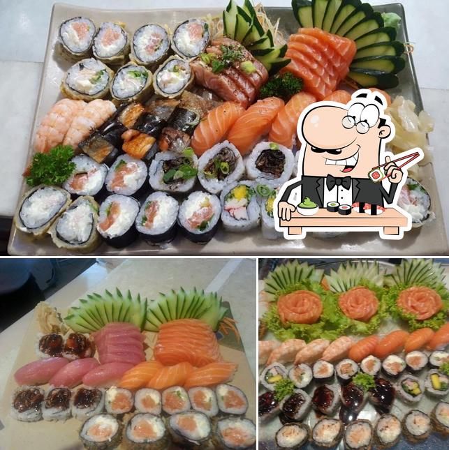 Rolos de sushi são servidos no Namoral - Sushibar e Restaurante
