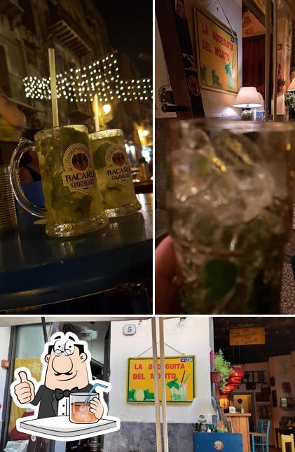 Tra le varie cose da La Bodeguita Del Mojito si possono trovare la bevanda e interni