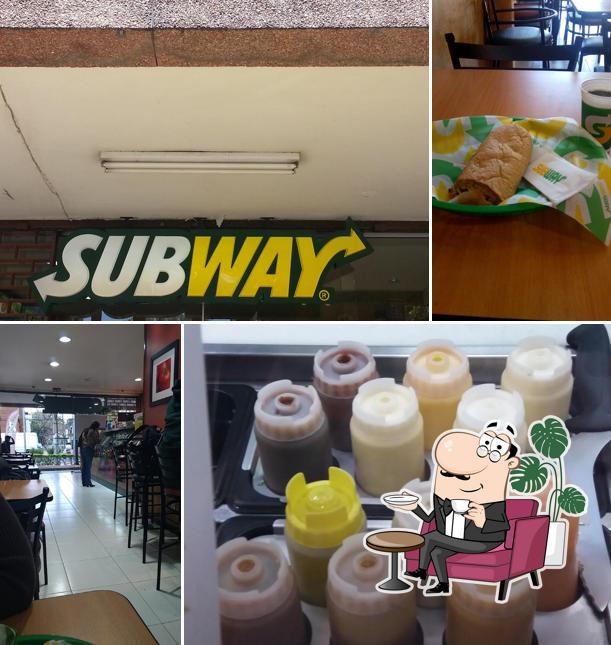 O interior do Subway