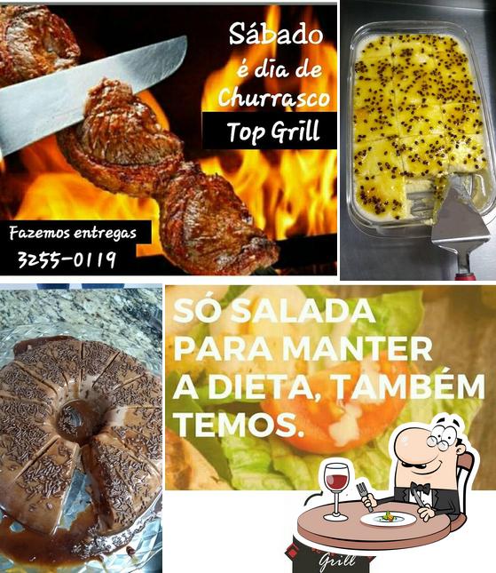 Comida em Top Grill