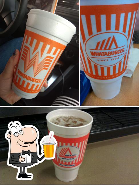 Enjoy a beverage at Whataburger