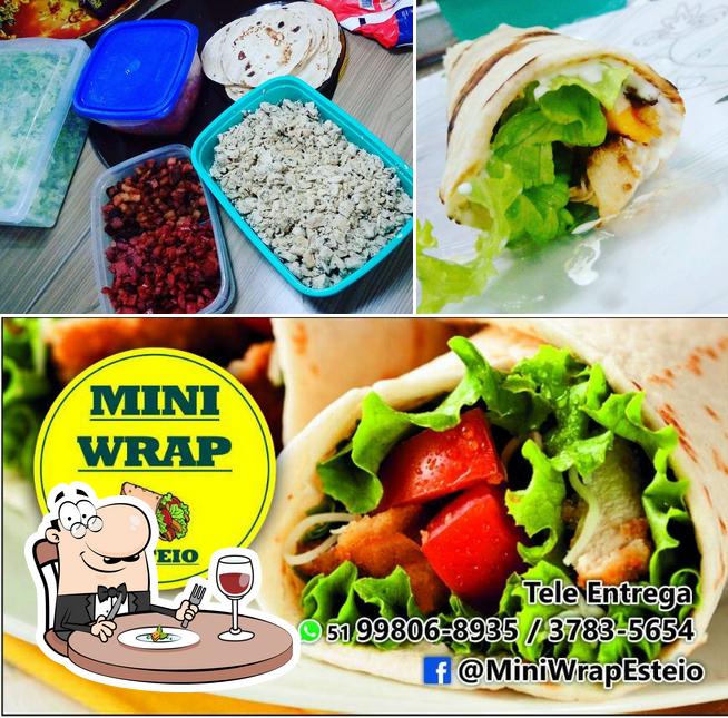 Comida em MINI WRAP Esteio