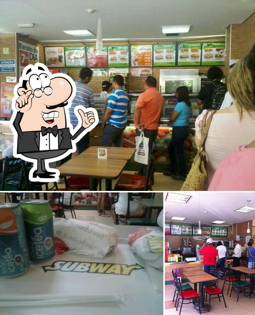 O interior do Subway