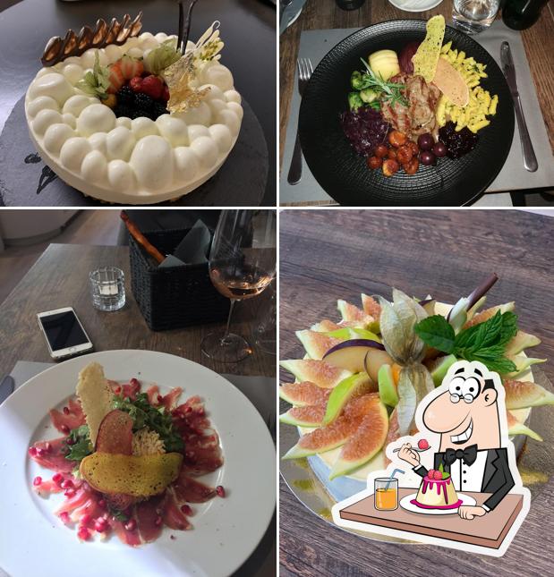 Moderne Trattoria du Bourg propose une variété de plats sucrés