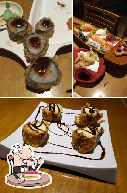 sajiky sushi provê uma gama de pratos doces