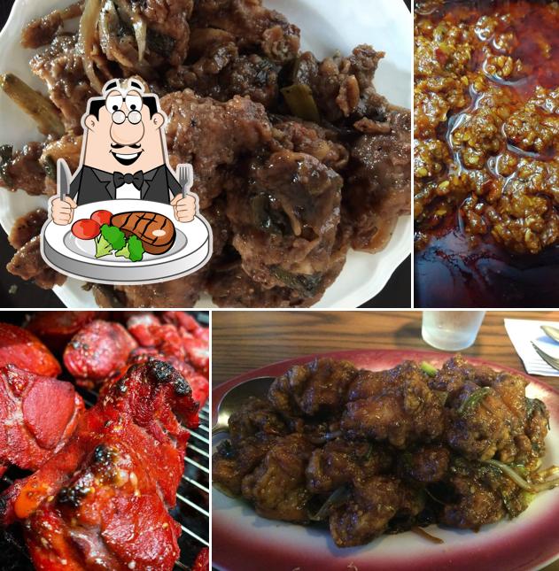 Get meat meals at Twin Dragon Restaurant