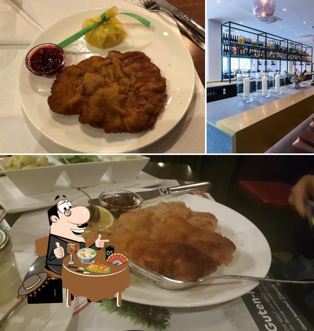 Estas son las fotos que muestran comida y barra de bar en Flemings Hotel Wuppertal-Central