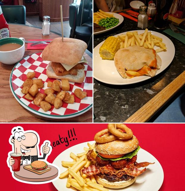 Order a burger at Frankie & Benny's