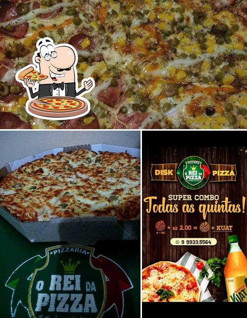 Escolha pizza no O Rei da Pizza