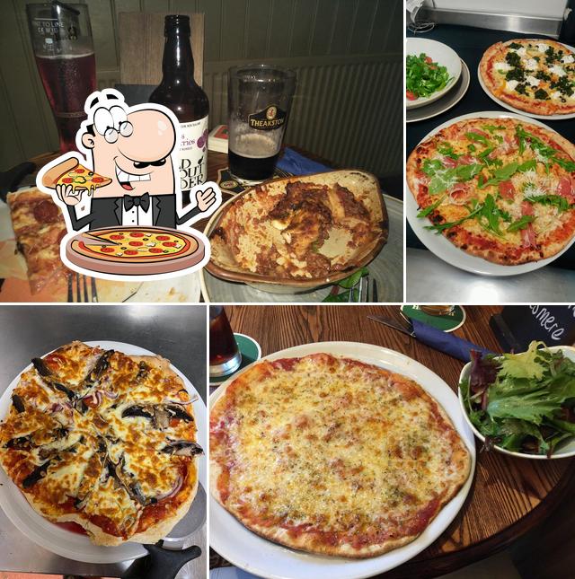 Order pizza at Brookside Inn