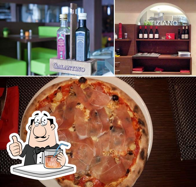 Las fotografías de bebida y pizza en Tiziano Ristorante & Pizzeria