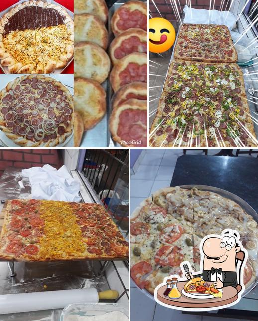 Escolha pizza no Degraus Lanchonete