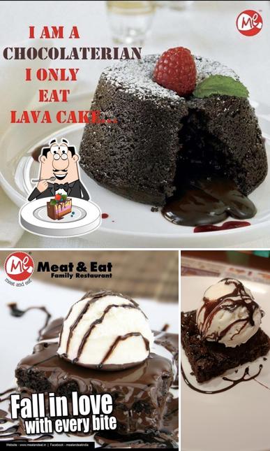 Chocolate cake at Meat & Eat