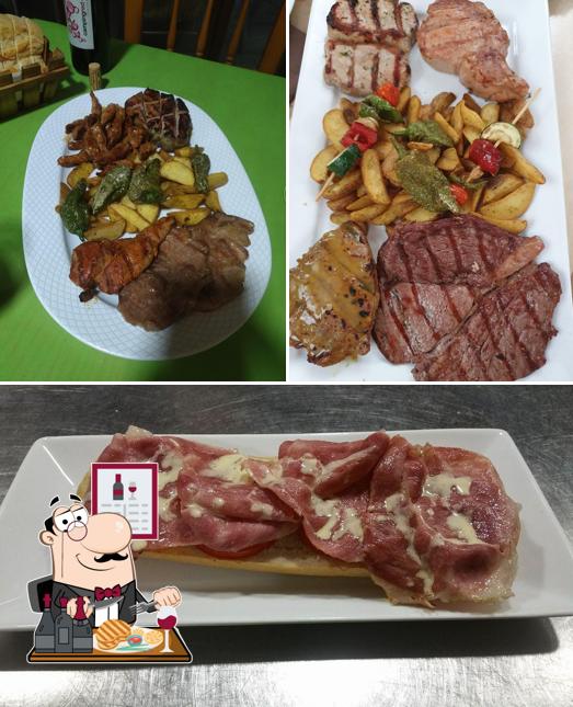 Закажите блюда из мяса в "Restaurante Abrasador los Batanes"