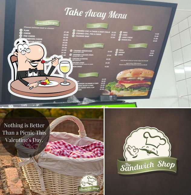 This is the photo showing food and interior at The Sandwich Shop