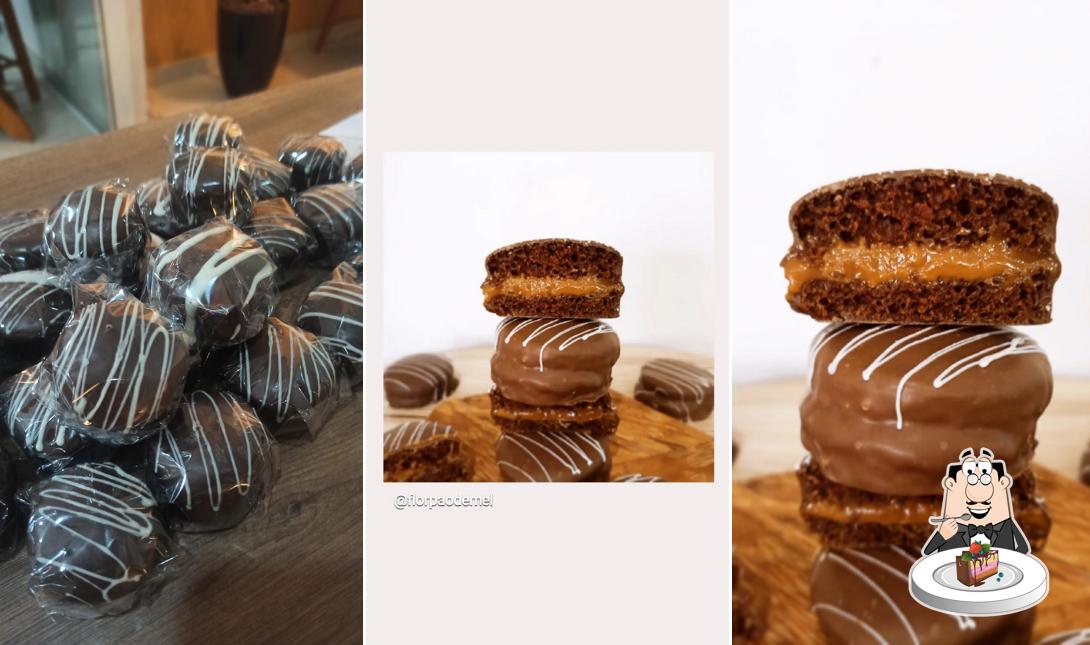 Bolo de chocolate em Flor Pão de Mel