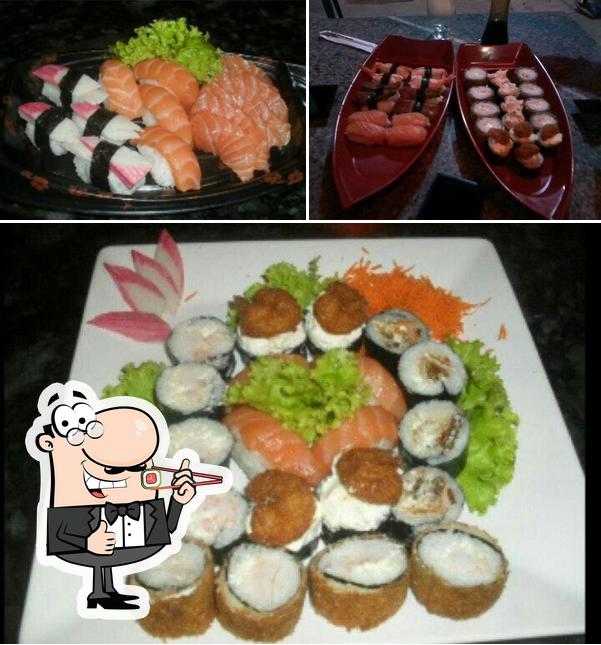 Escolha diferentes opções de sushi