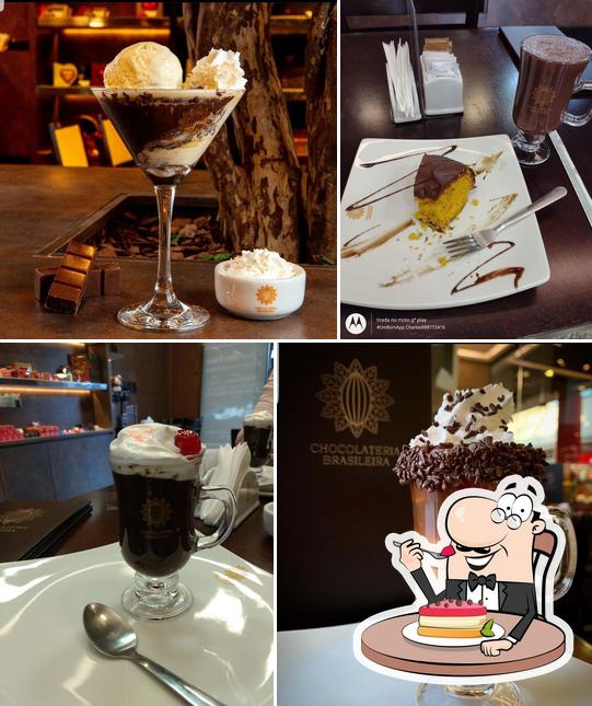 Chocolateria Brasileira e Cafeteria Vila A oferece uma variedade de pratos doces