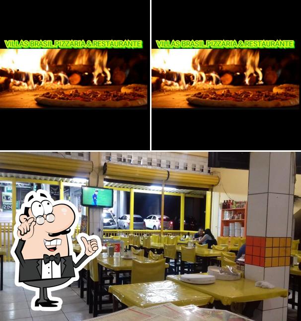 O interior do Villas Pizzaria