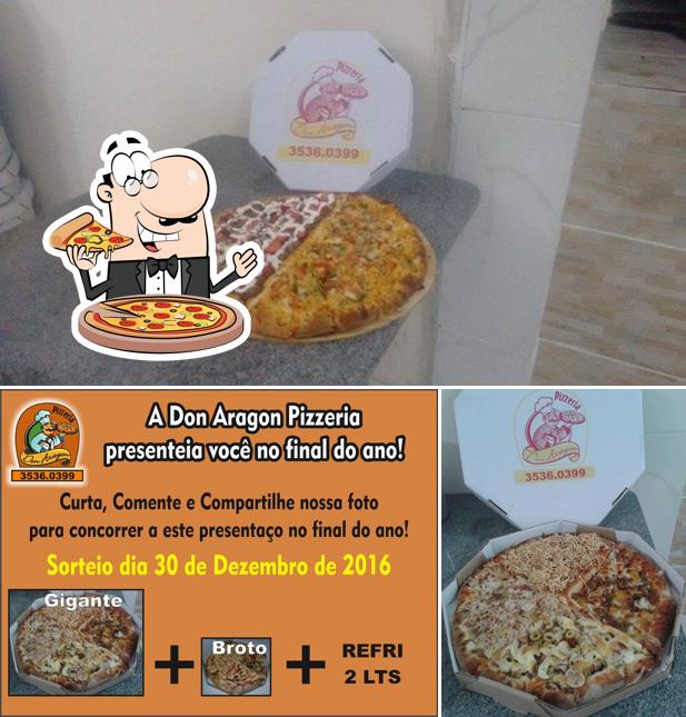 Escolha pizza no Pizzeria Don Aragon