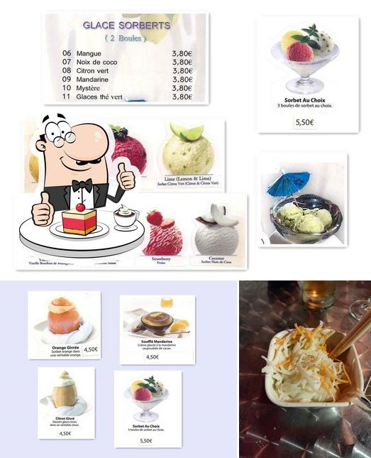 Hokkaido huang offre une variété de desserts