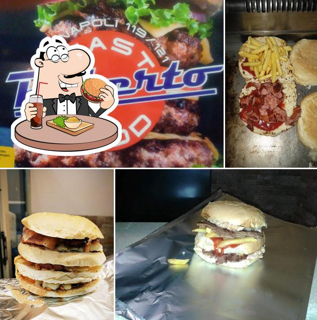 Ordina un hamburger a Fast Food Da Roberto