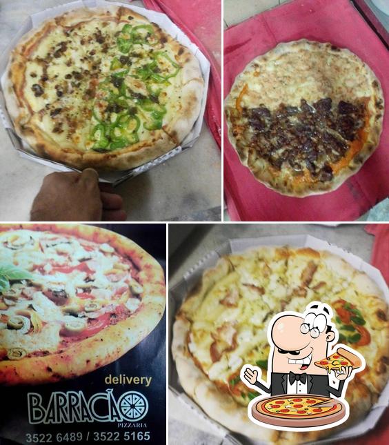 Peça pizza no Barracão Pizzaria