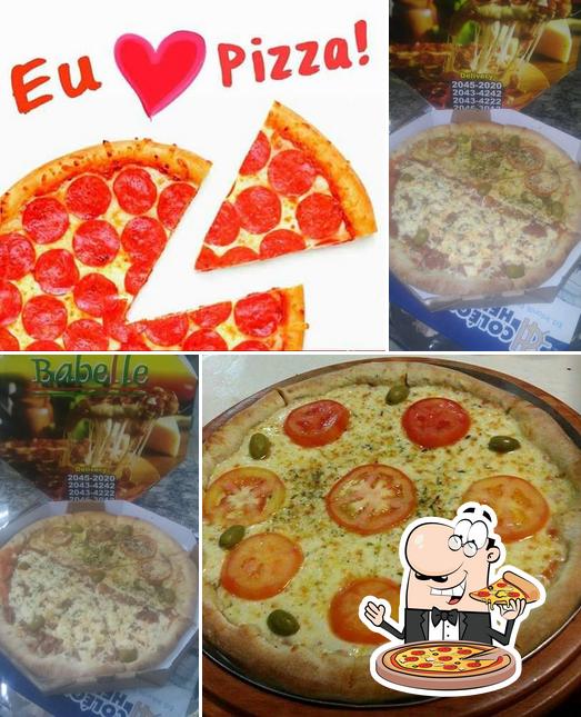 Escolha pizza no Pizzaria Babelle