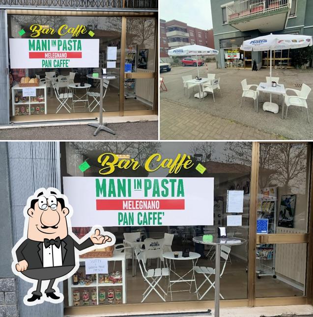 Gli interni di Mani in pasta Pan caffè