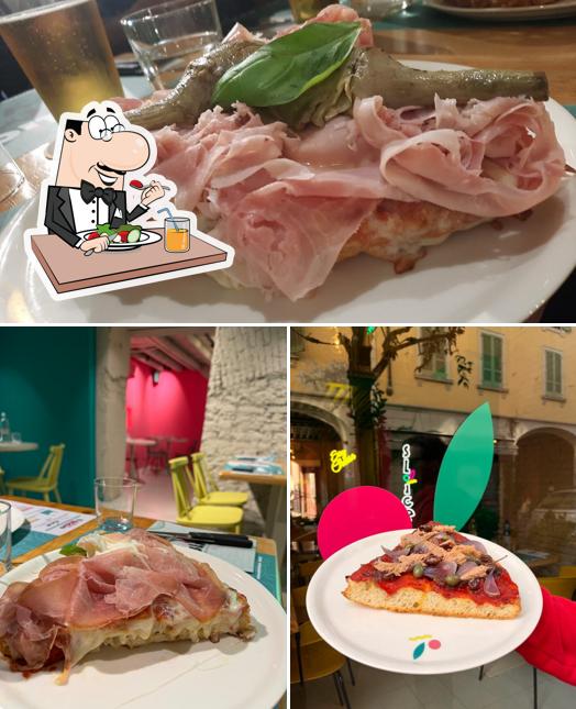 Questa è la foto che raffigura la cibo e interni di Slice Trancio DiVino